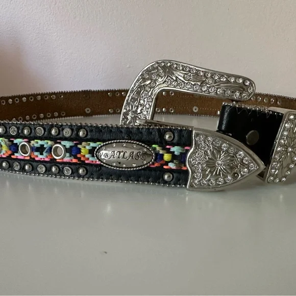 WB Atlas Women’s Cowgirl Gypsy Belt with Aztec Design S - Picture 7 of 10